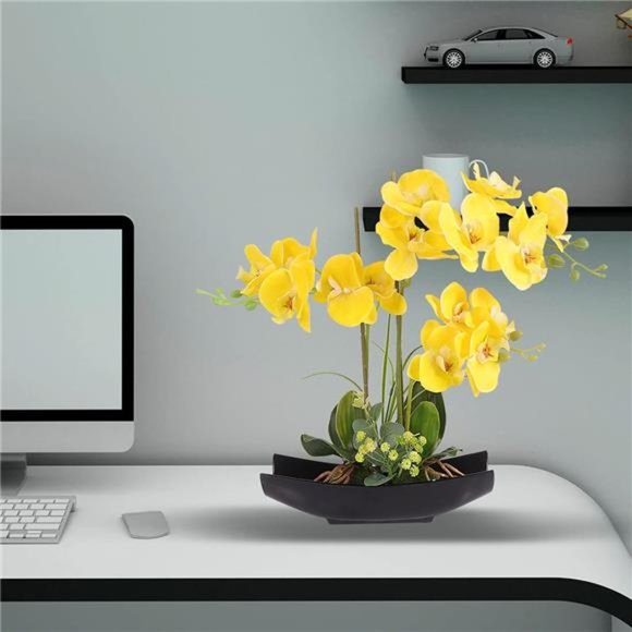 Real Touch SilkOrchid Artificial Flowers with FlowerPots,Artificial Phalaenopsis - Picture 5 of 7